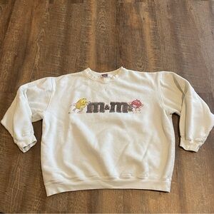 1997 Vintage Planet Mars M&M’S Candy Crewneck White Sweater Size XL